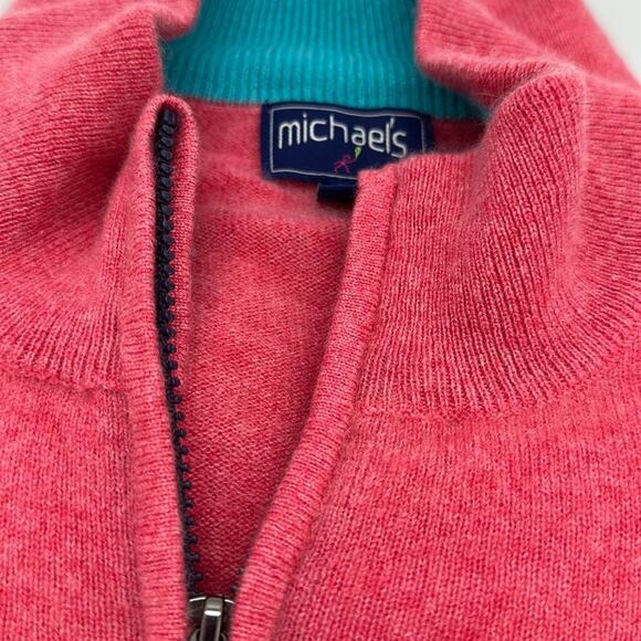 Michael’s Men’s 100% Cashmere Small Quarter Zip Sweater $295 MRRP - Picture 7 of 9